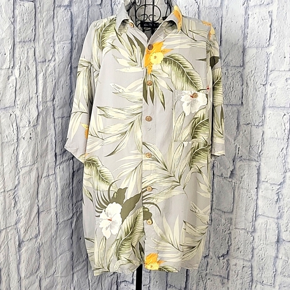 PURITAN Floral‎ Men's Hawaiian Short Sleeve Shirt Large